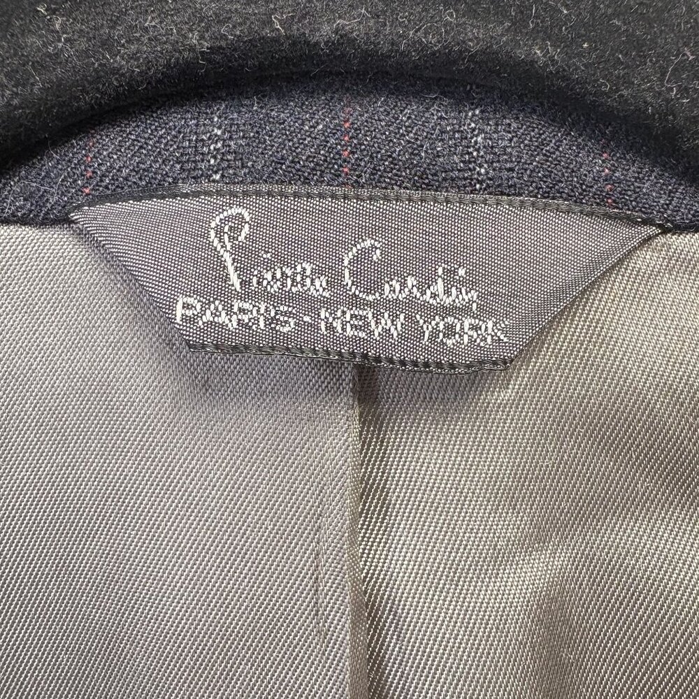 Pierre Cardin Wool Blazer Mens 42R Blue Pinstripe Vintage Bloomingdales - Picture 2 of 16